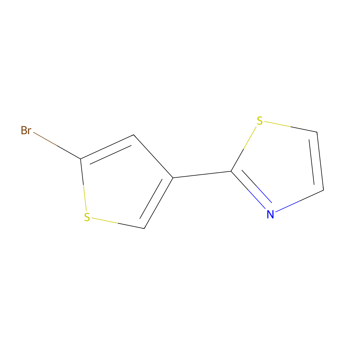2-Bromo-4-(2-thiazolyl)thiophene molecular structure, CAS 1159815-15-2