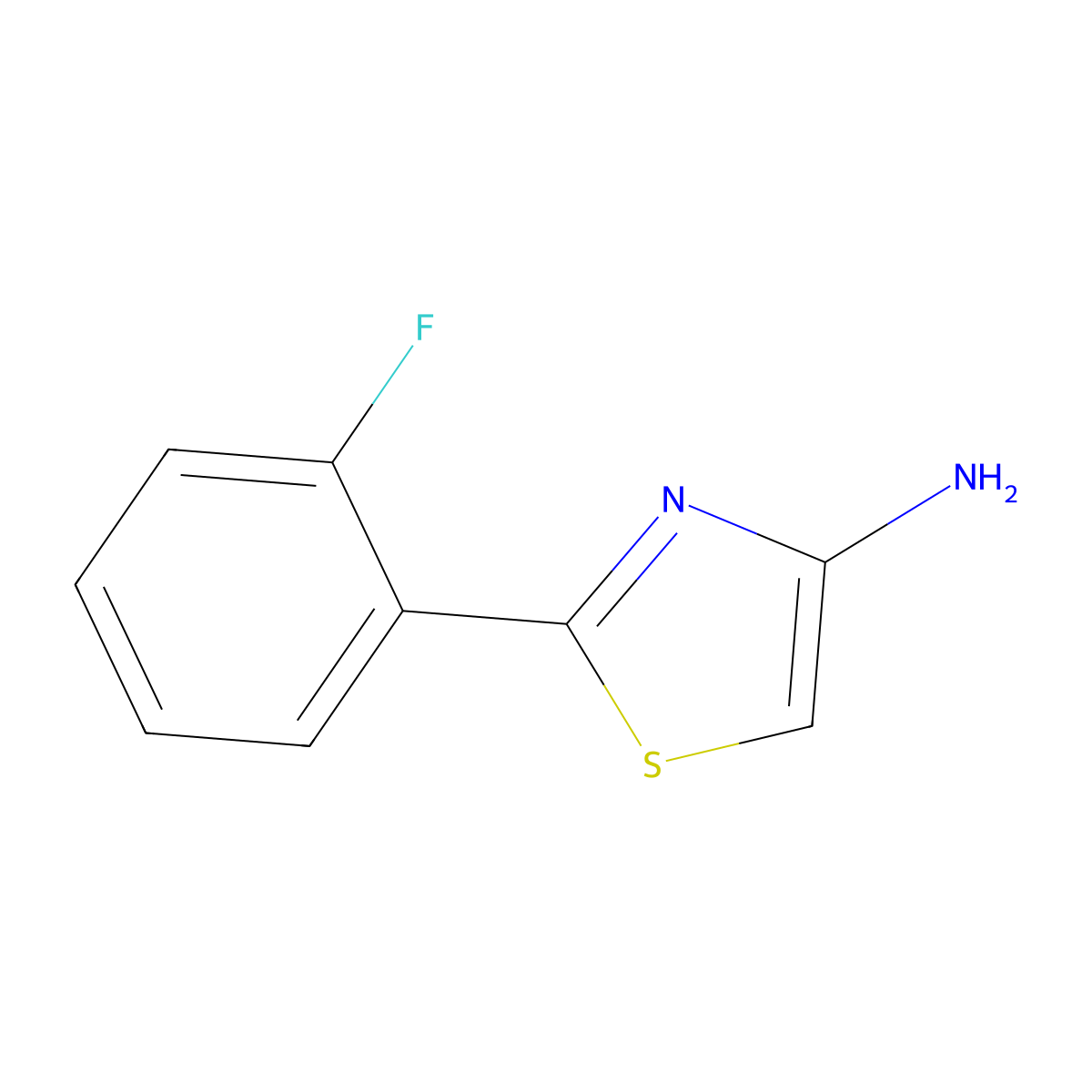 2-(2-Fluorophenyl)thiazol-4-amine molecular structure, CAS 1159815-18-5