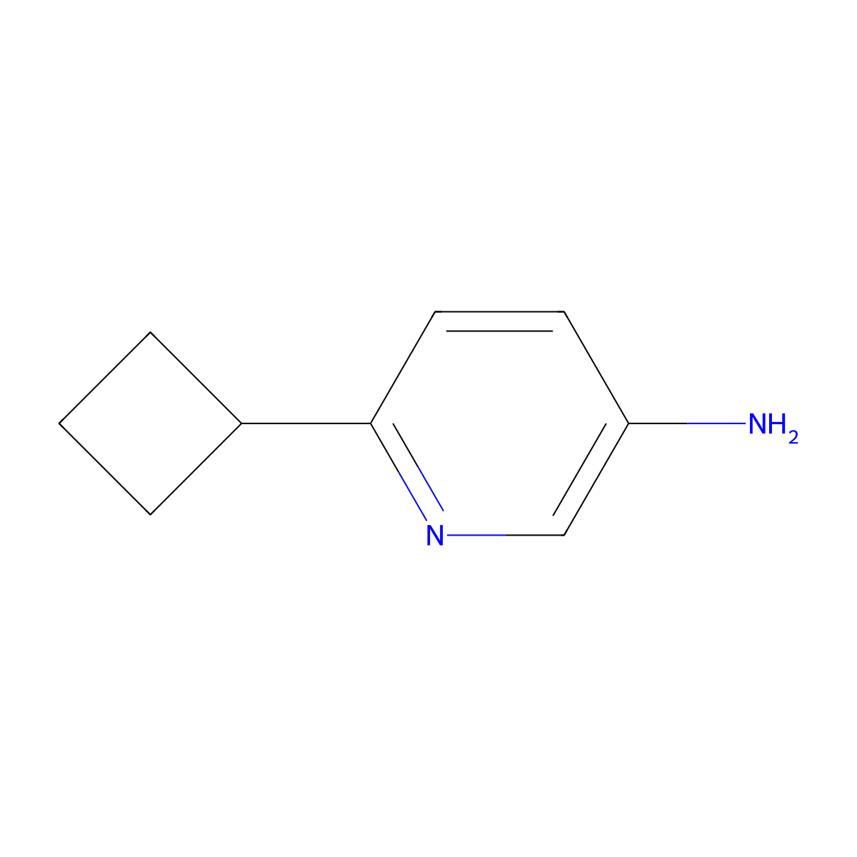 6-Cyclobutylpyridin-3-amine molecular structure, CAS 1159815-22-1