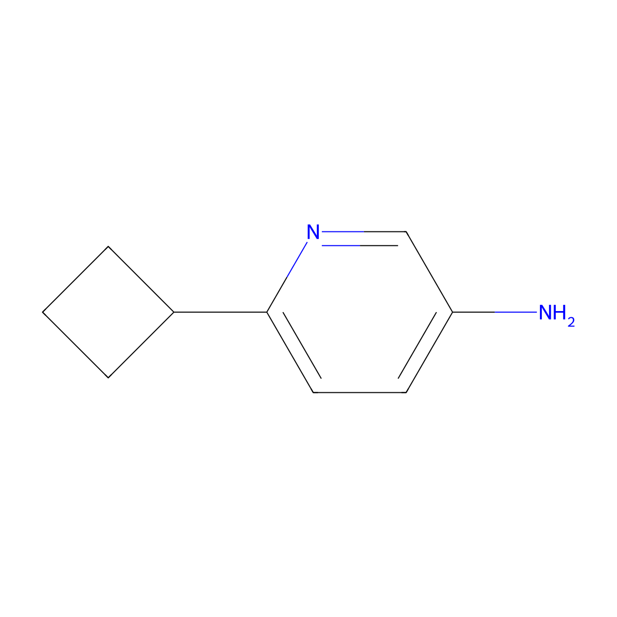 6-Cyclobutylpyridin-3-amine molecular structure, CAS 1159815-22-1