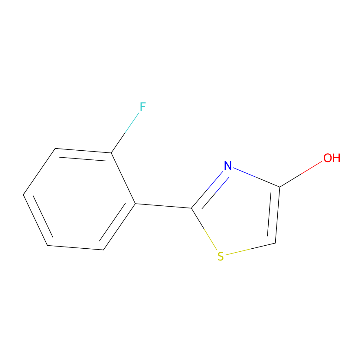 2-(2-Fluorophenyl)-4-hydroxythiazole molecular structure, CAS 1159815-24-3