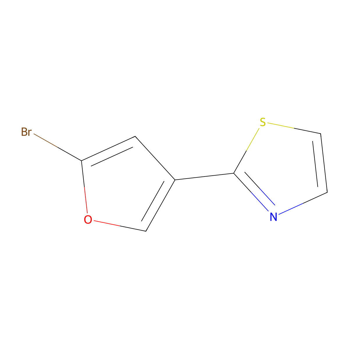 2-(5-Bromo-3-furanyl)thiazole molecular structure, CAS 1159815-26-5
