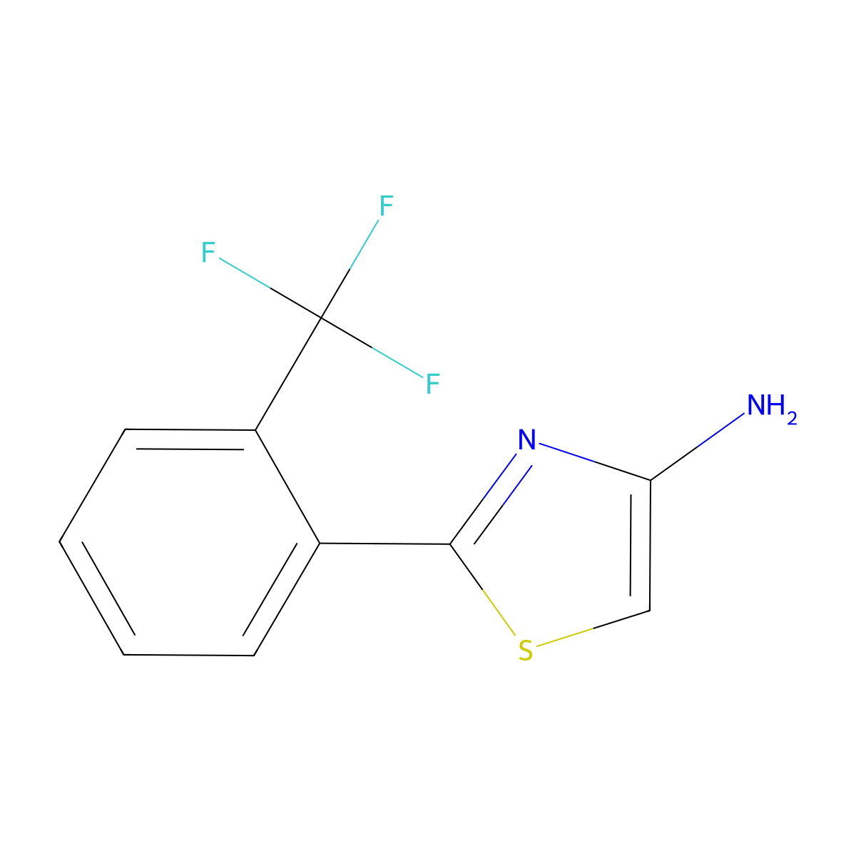 2-(2-(Trifluoromethyl)phenyl)thiazol-4-amine molecular structure, CAS 1159815-29-8