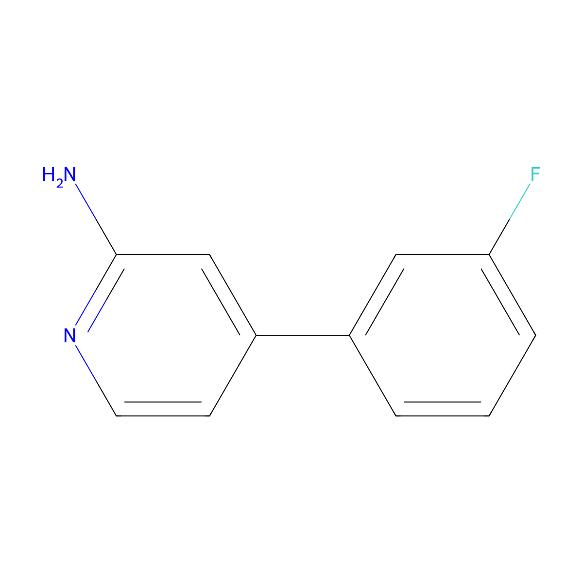 4-(3-Fluorophenyl)pyridin-2-amine molecular structure, CAS 1159815-31-2