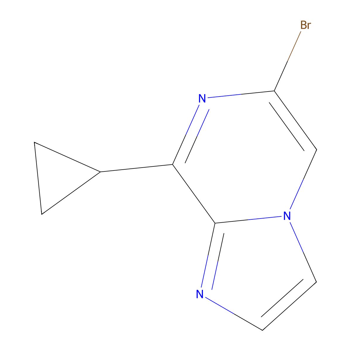 6-Bromo-8-cyclopropylimidazo[1,2-a]pyrazine molecular structure, CAS 1159815-33-4