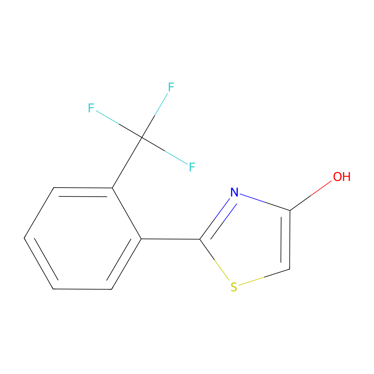 2-(2-Trifluoromethylphenyl)-4-hydroxythiazole molecular structure, CAS 1159815-34-5