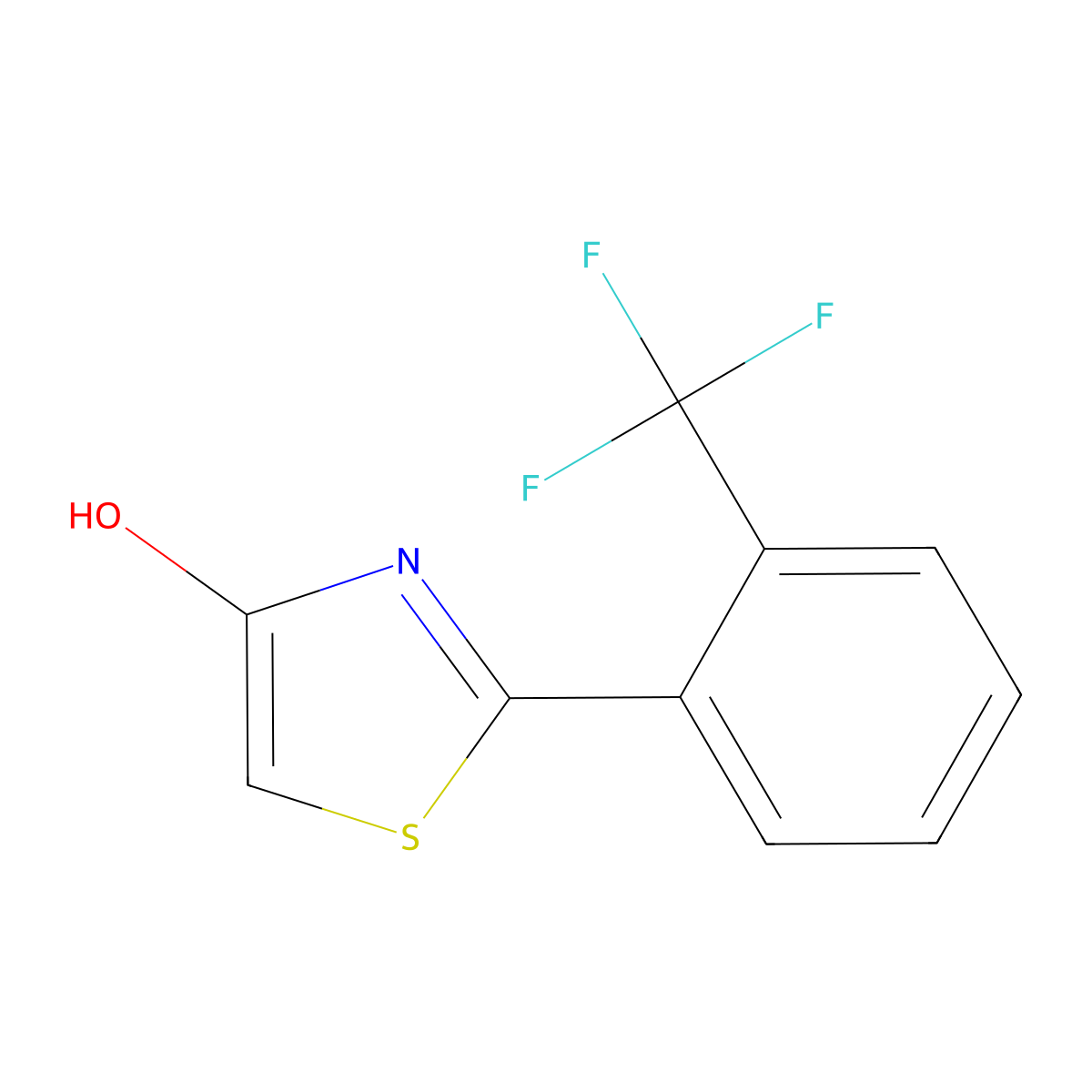 2-(2-Trifluoromethylphenyl)-4-hydroxythiazole molecular structure, CAS 1159815-34-5