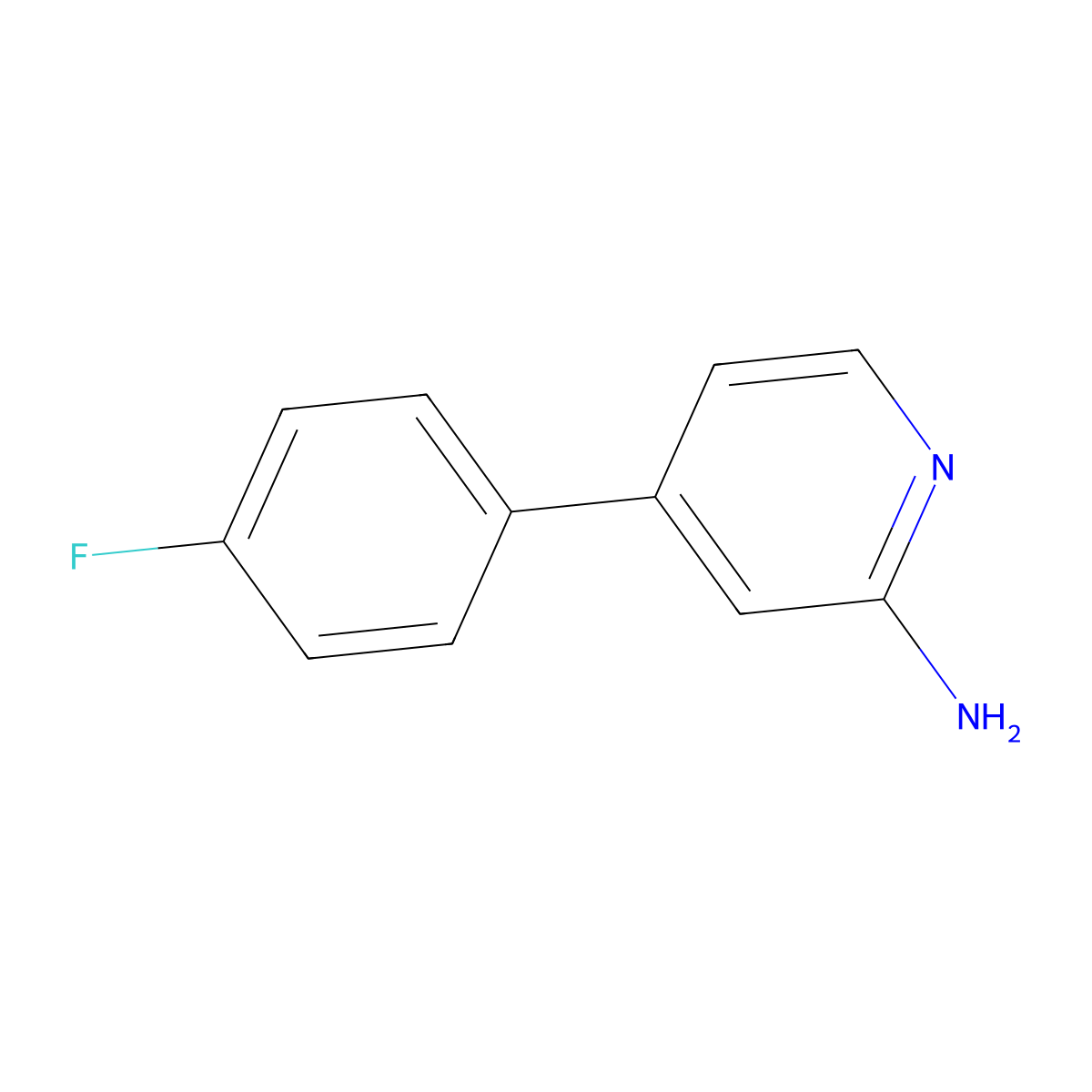 4-(4-Fluorophenyl)pyridin-2-amine molecular structure, CAS 1159815-36-7