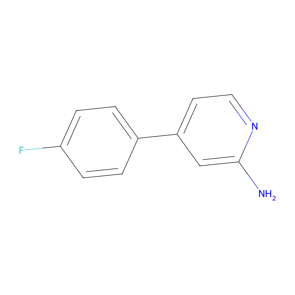 4-(4-Fluorophenyl)pyridin-2-amine molecular structure, CAS 1159815-36-7