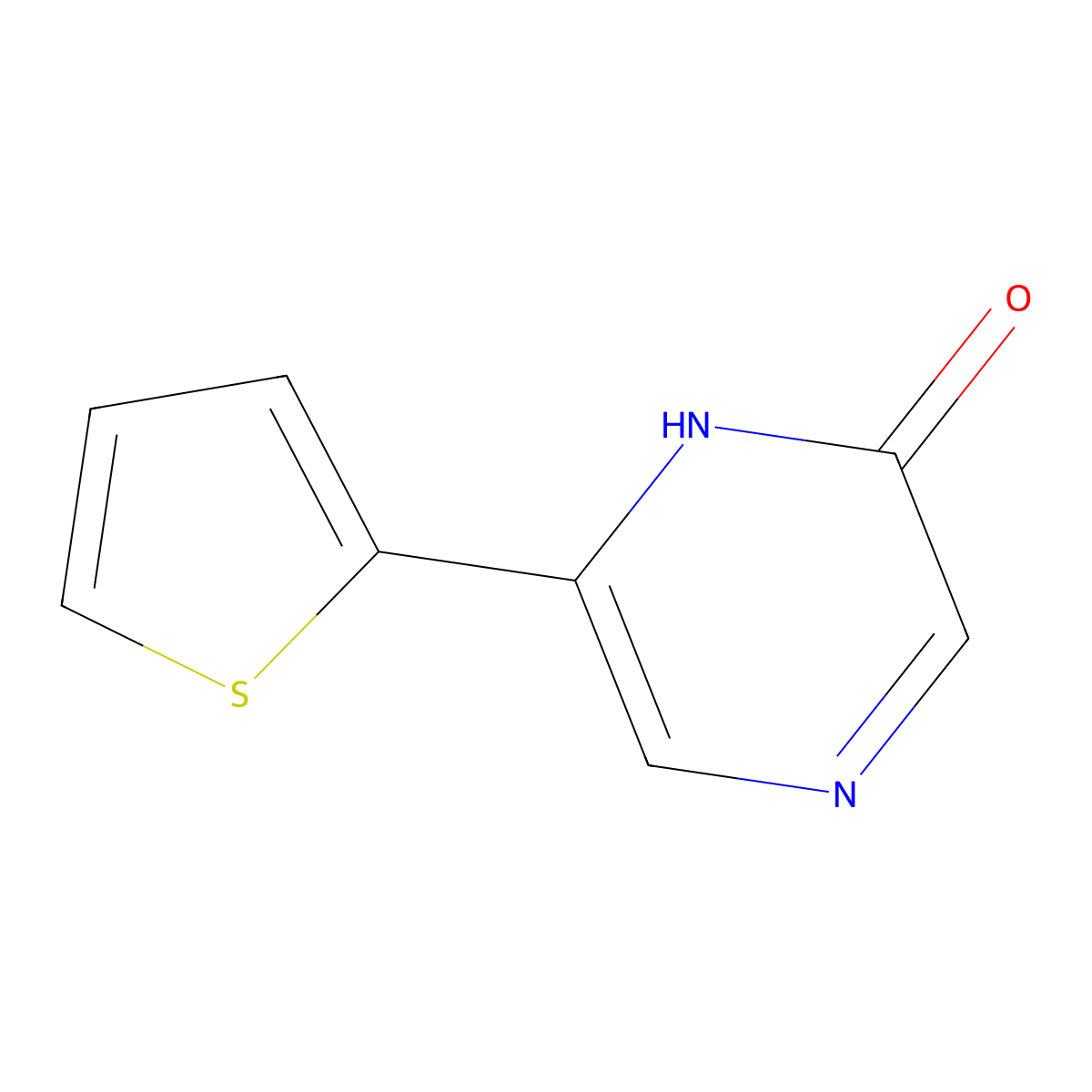 6-(2-Thienyl)-2(1H)-pyrazinone molecular structure, CAS 1159815-39-0