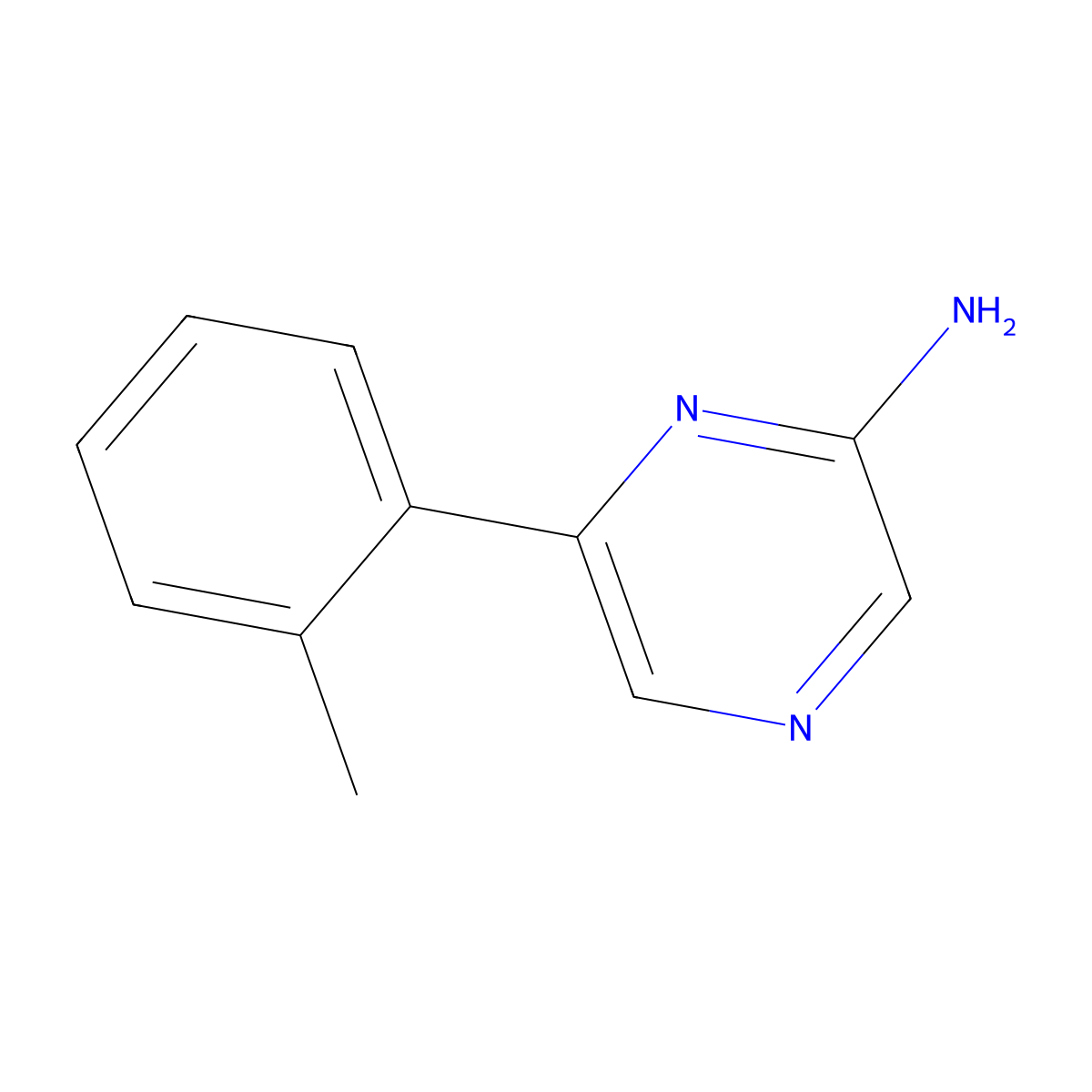 2-Amino-6-(2-tolyl)pyrazine molecular structure, CAS 1159815-43-6