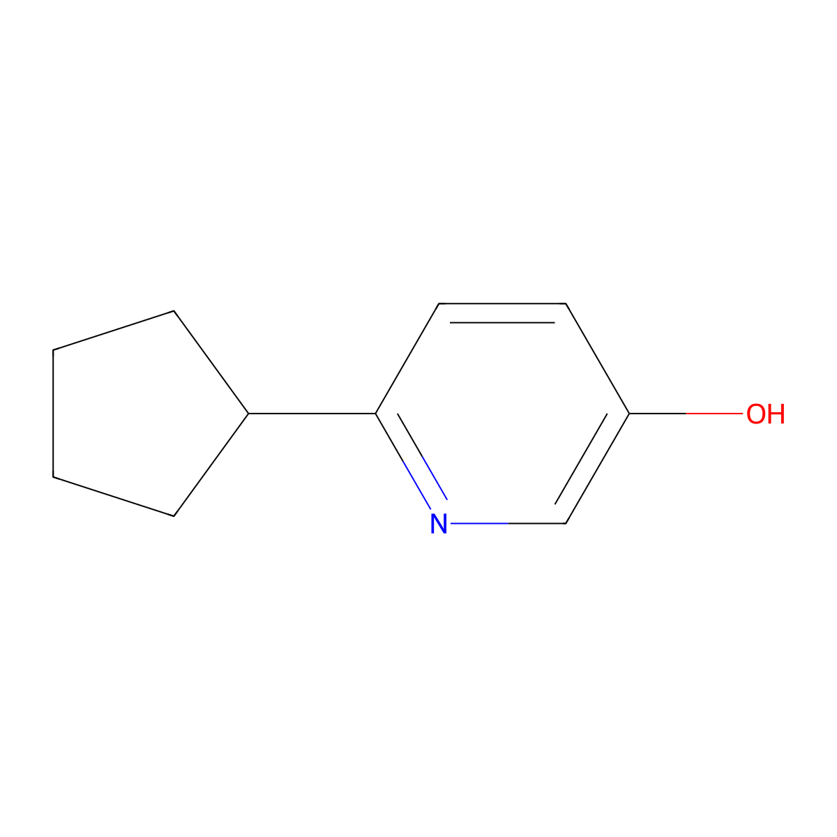 6-Cyclopentylpyridin-3-ol molecular structure, CAS 1159815-44-7