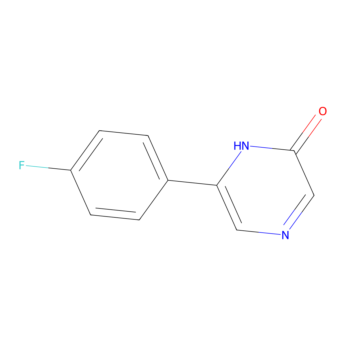 2-Hydroxy-6-(4-fluorophenyl)pyrazine molecular structure, CAS 1159815-46-9