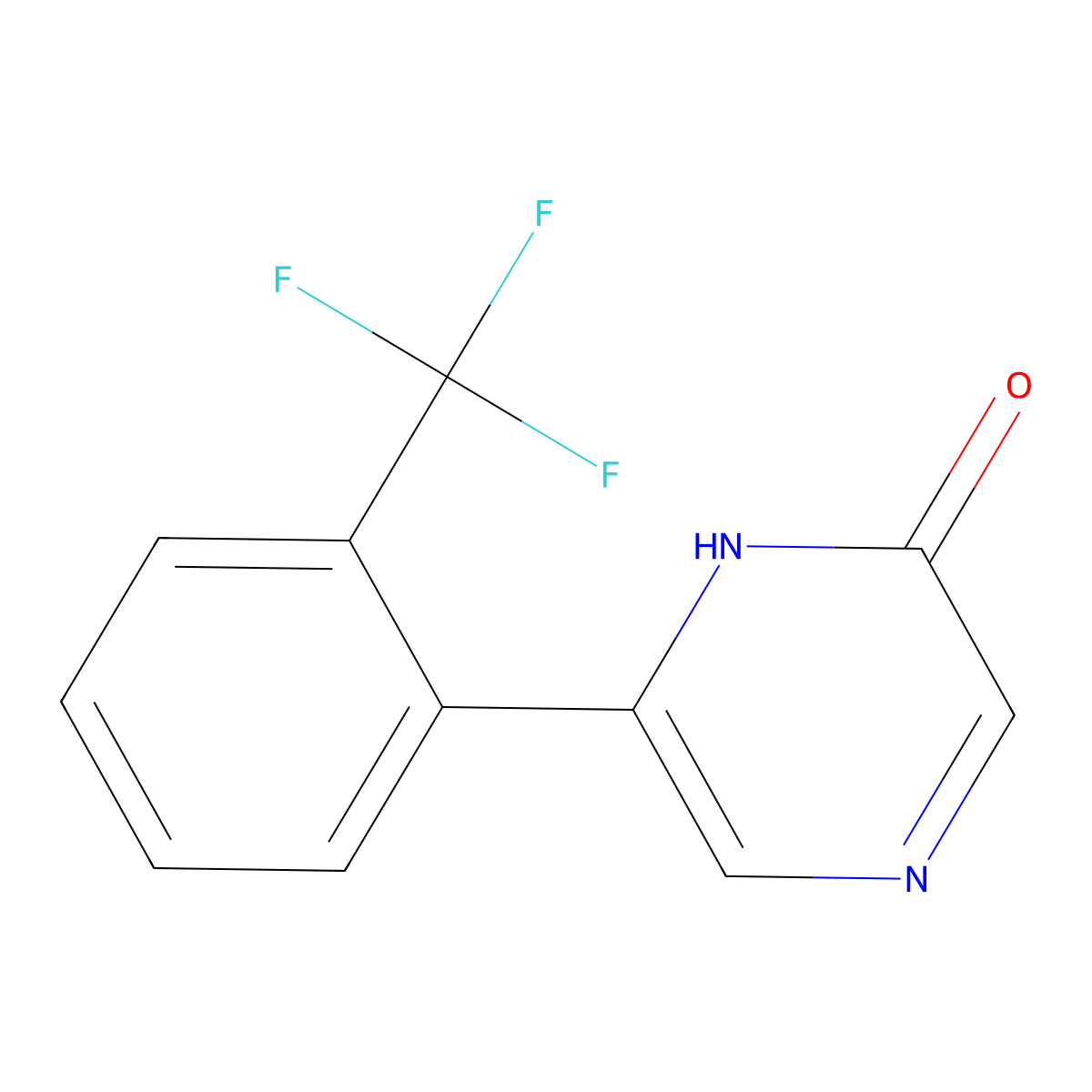 2-Hydroxy-6-(2-trifluoromethylphenyl)pyrazine molecular structure, CAS 1159815-48-1