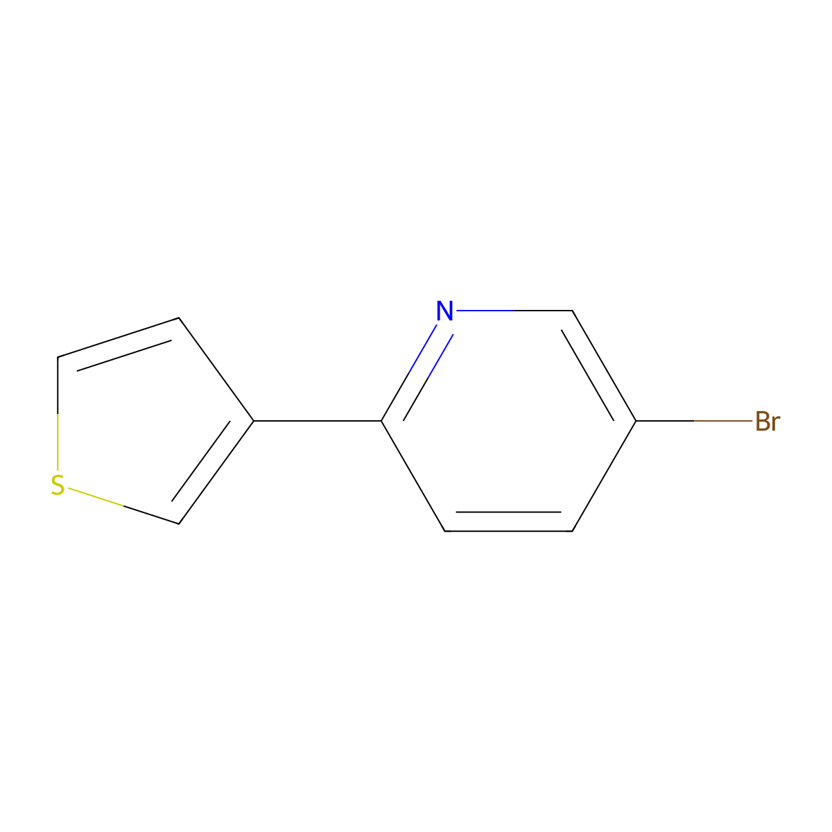 3-Bromo-6-(3-thienyl)pyridine molecular structure, CAS 1159815-58-3