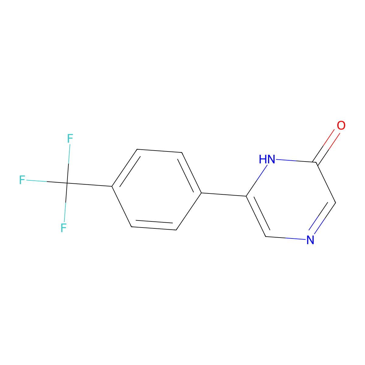 2-Hydroxy-6-(4-trifluoromethylphenyl)pyrazine molecular structure, CAS 1159815-60-7