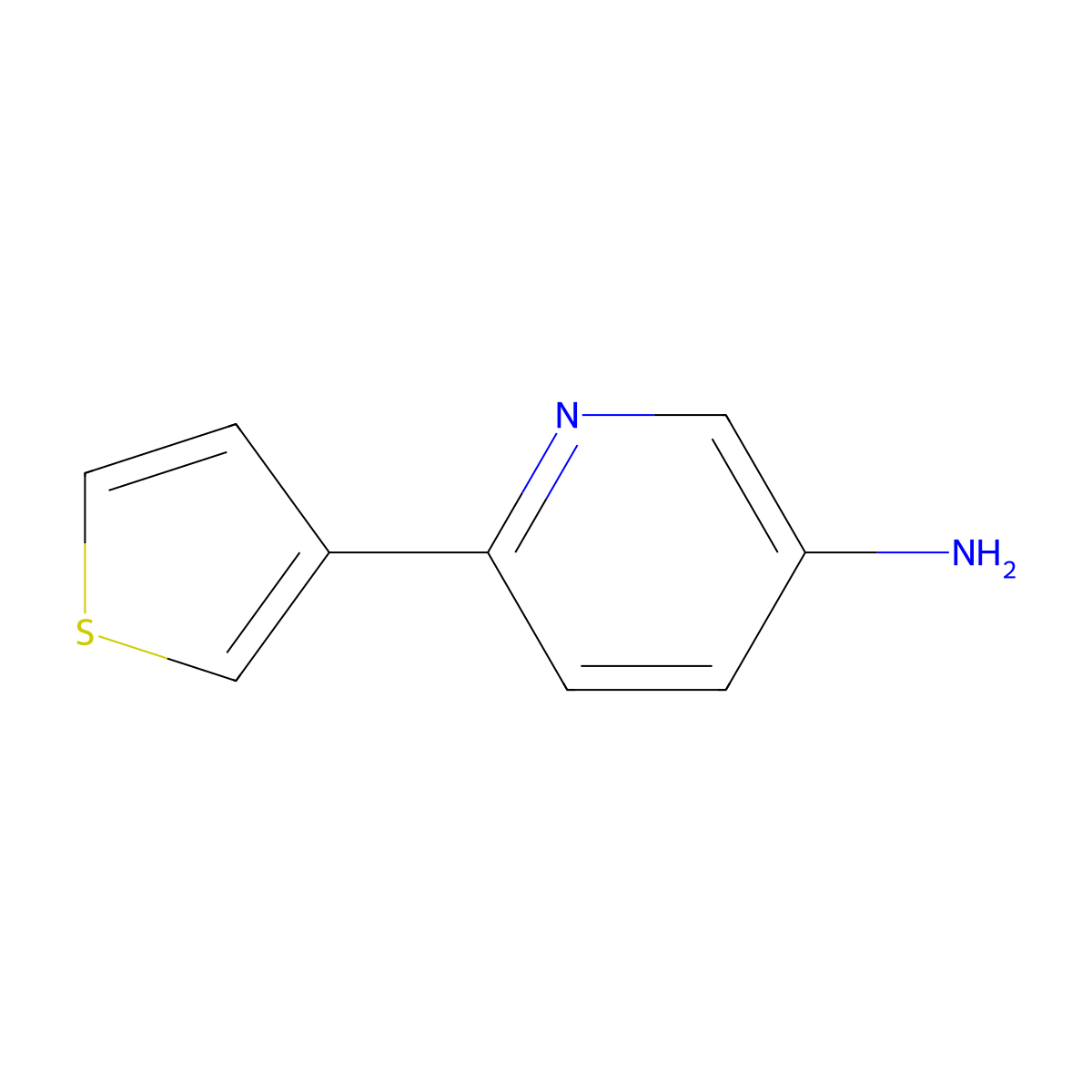 6-(Thiophen-3-yl)pyridin-3-amine molecular structure, CAS 1159815-63-0