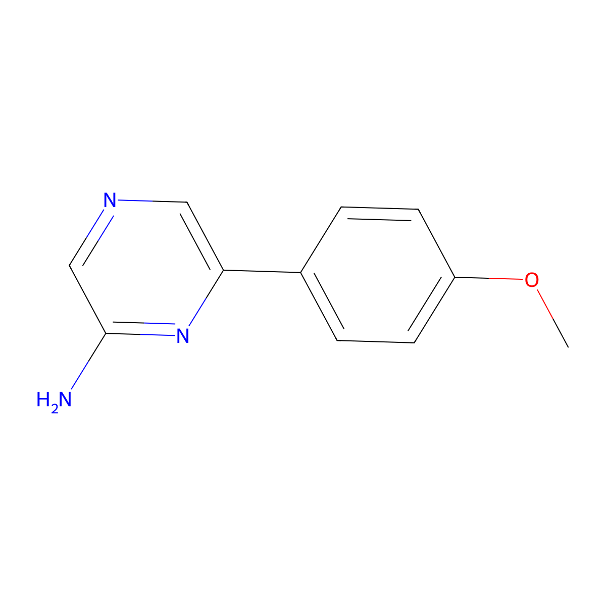 6-(4-Methoxyphenyl)pyrazin-2-amine molecular structure, CAS 1159815-68-5