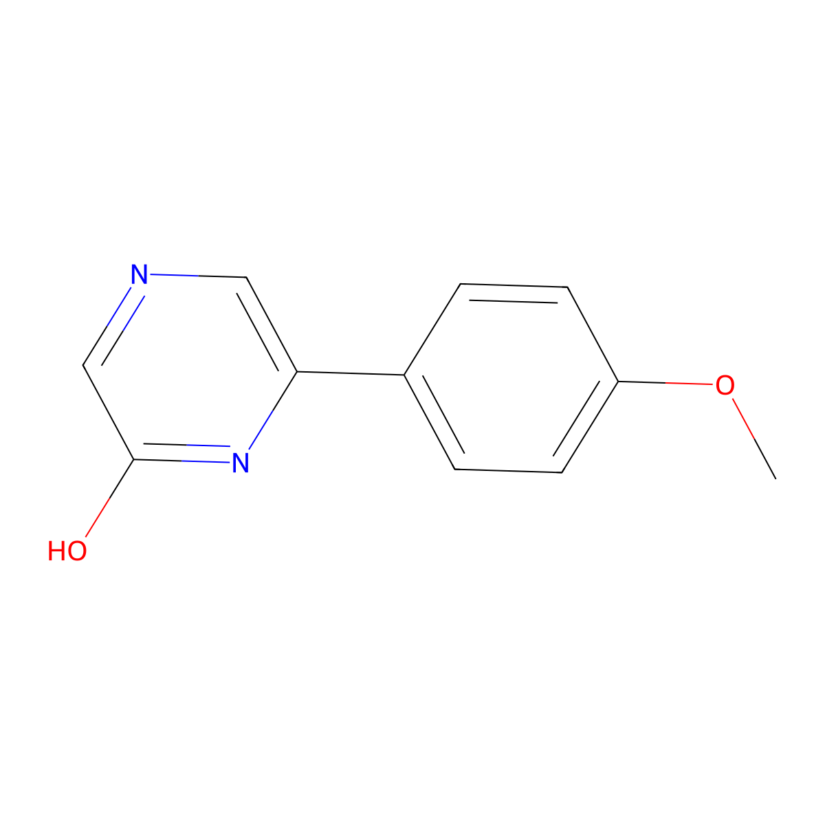 2-Hydroxy-6-(4-methoxyphenyl)pyrazine molecular structure, CAS 1159815-72-1