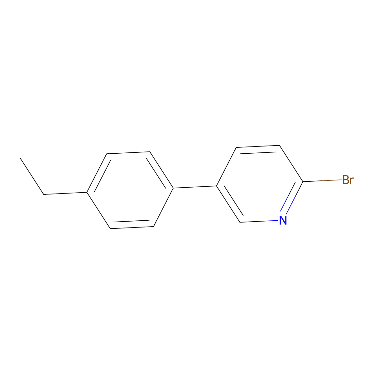 2-Bromo-5-(4-ethylphenyl)pyridine molecular structure, CAS 1159815-75-4