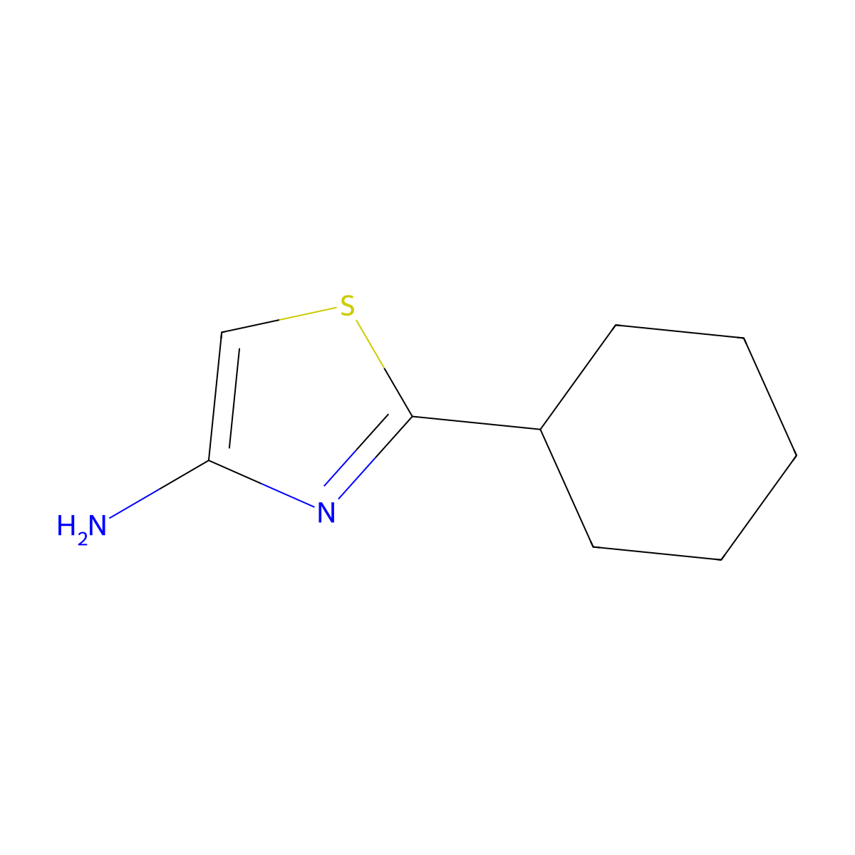 2-Cyclohexylthiazol-4-amine molecular structure, CAS 1159815-76-5