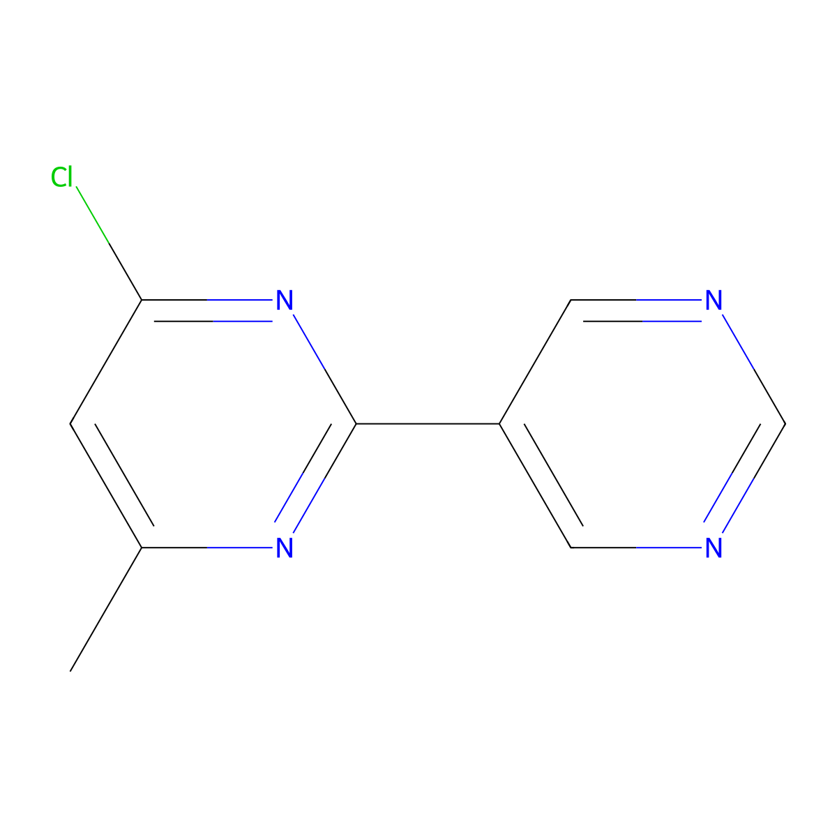 4-Chloro-6-methyl-2-(5-pyrimidyl)pyrimidine molecular structure, CAS 1159815-81-2