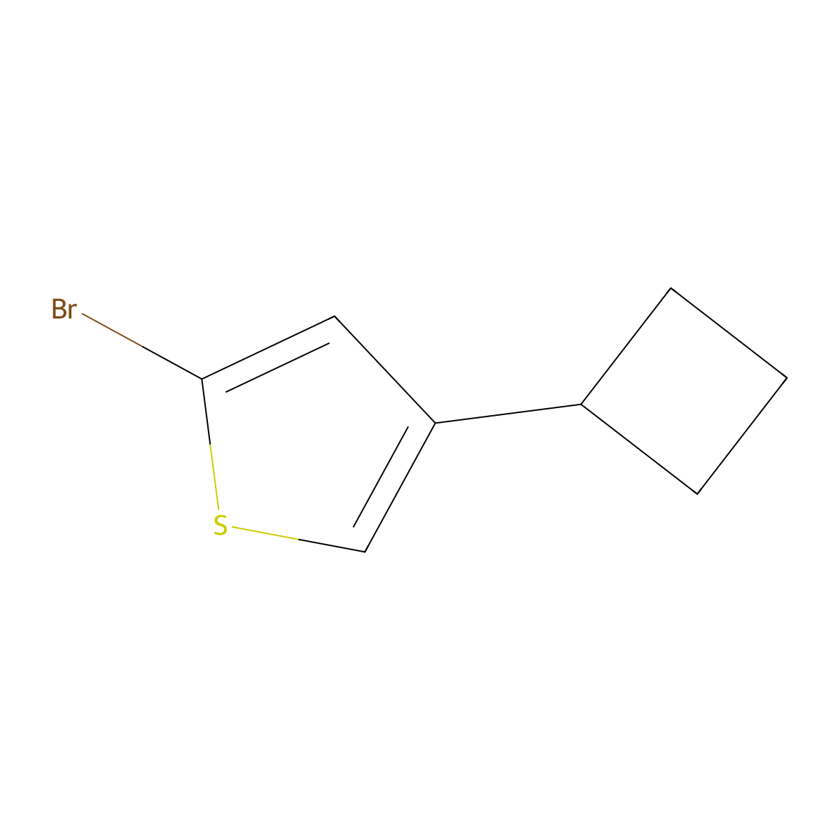 2-Bromo-4-(cyclobutyl)thiophene molecular structure, CAS 1159815-82-3