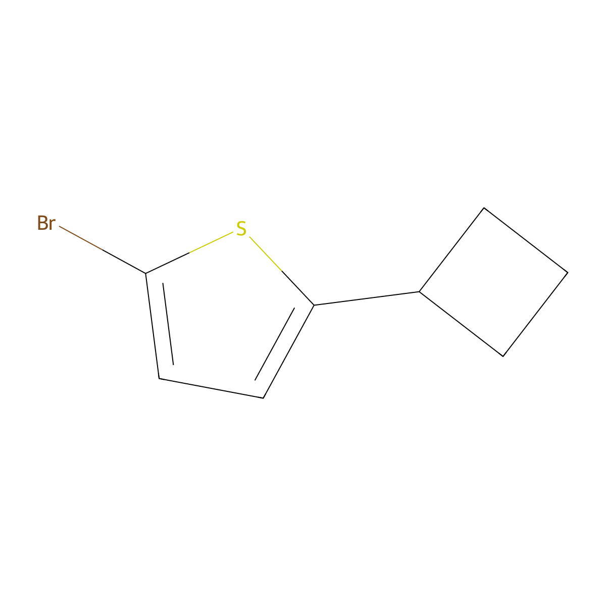 2-Bromo-5-(cyclobutyl)thiophene molecular structure, CAS 1159815-85-6