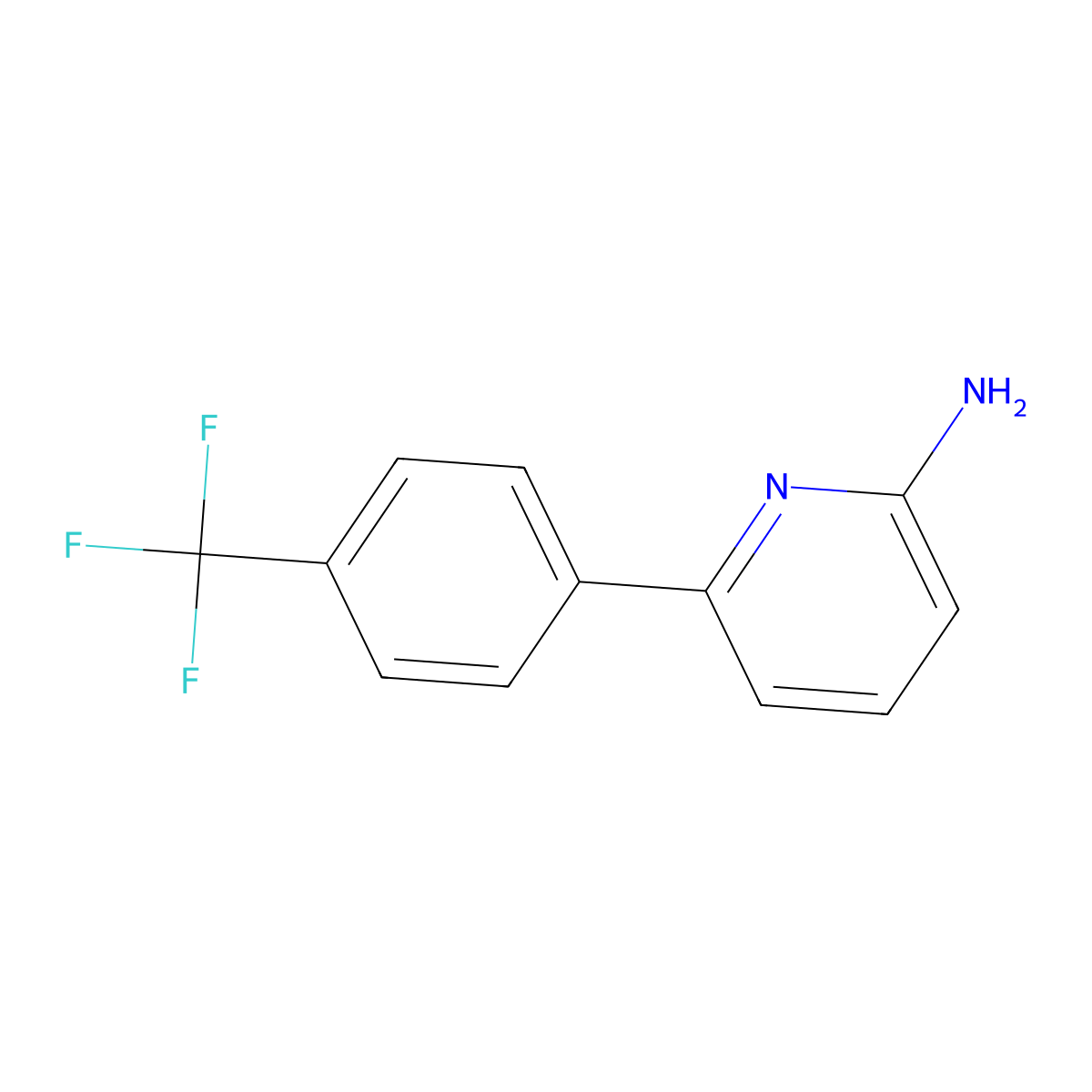6-(4-(Trifluoromethyl)phenyl)pyridin-2-amine molecular structure, CAS 1159815-87-8