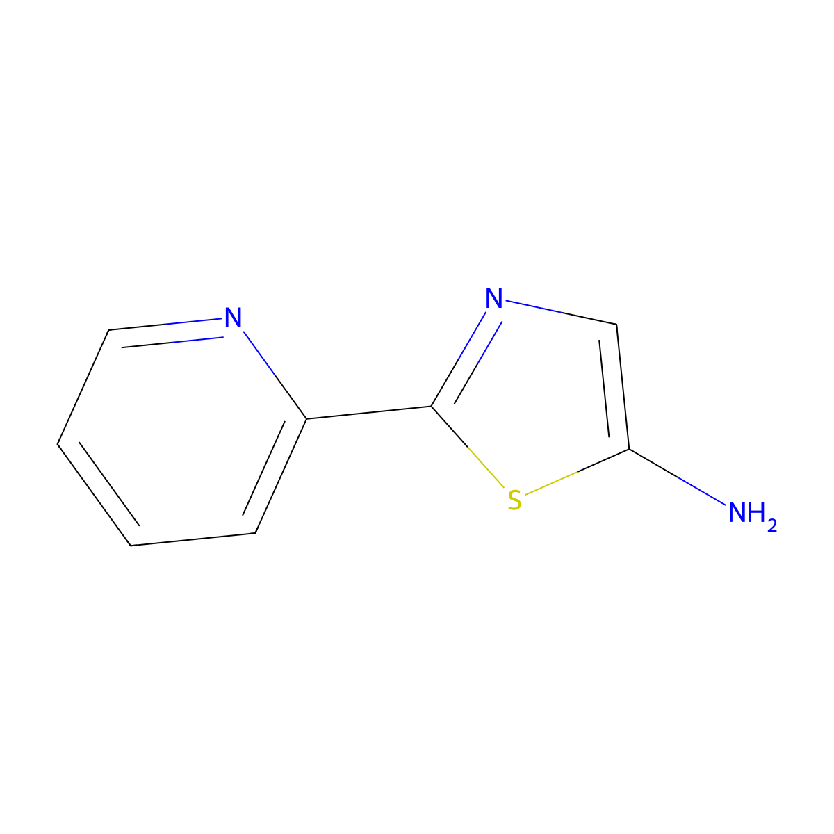 2-Pyridin-2-yl-thiazol-5-ylamine molecular structure, CAS 1159815-91-4