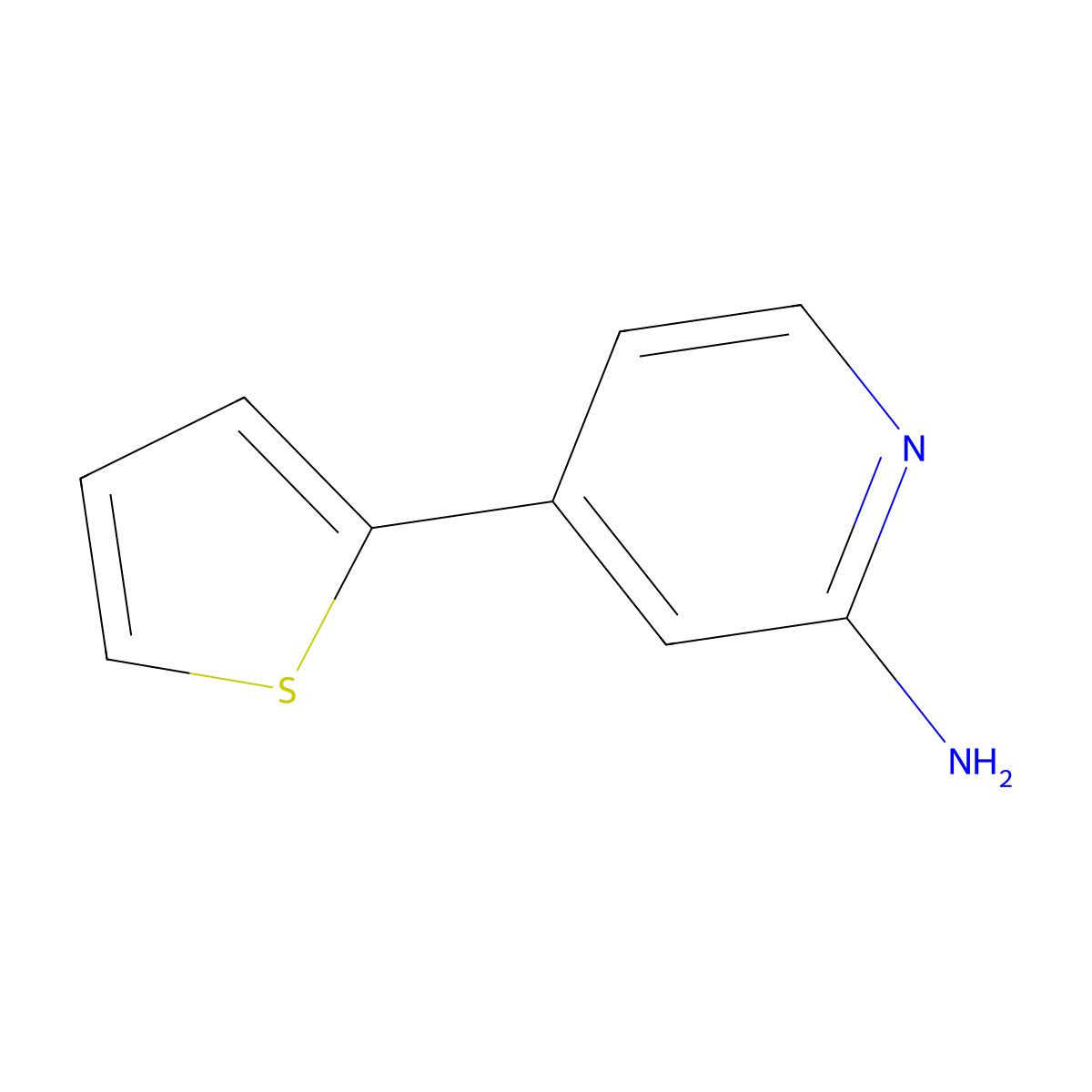 4-(Thiophen-2-yl)pyridin-2-amine molecular structure, CAS 1159815-95-8