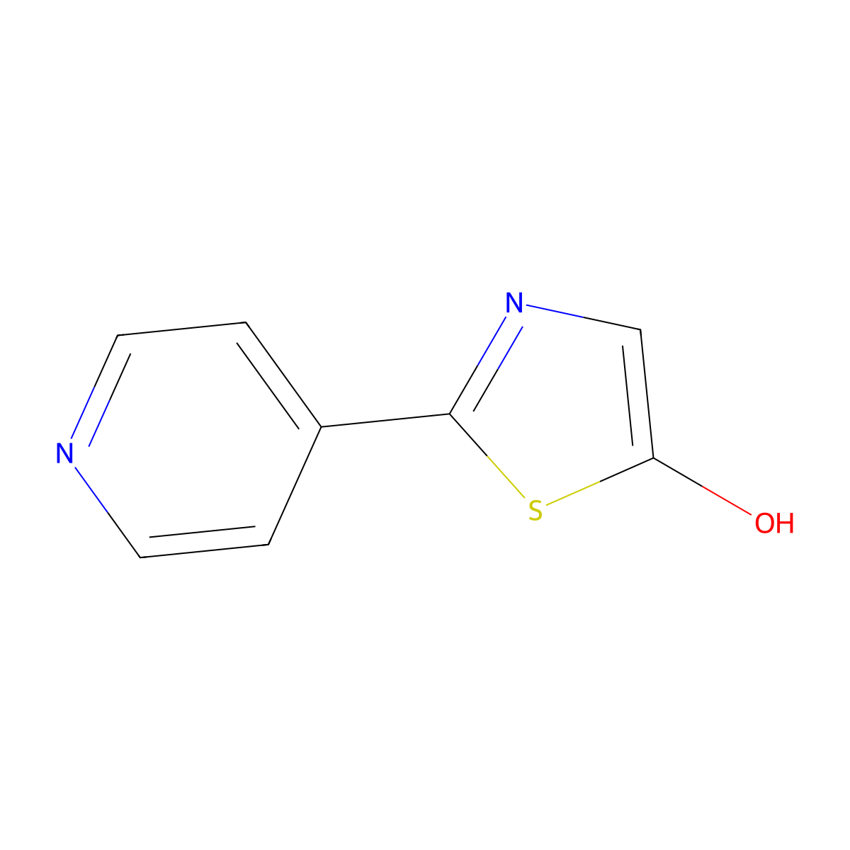 2-(4-Pyridyl)-5-hydroxythiazole molecular structure, CAS 1159815-96-9