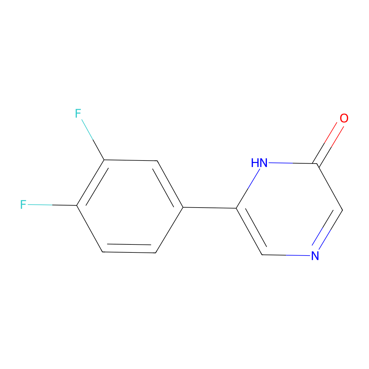 2-Hydroxy-6-(3,4-difluorophenyl)pyrazine molecular structure, CAS 1159815-98-1