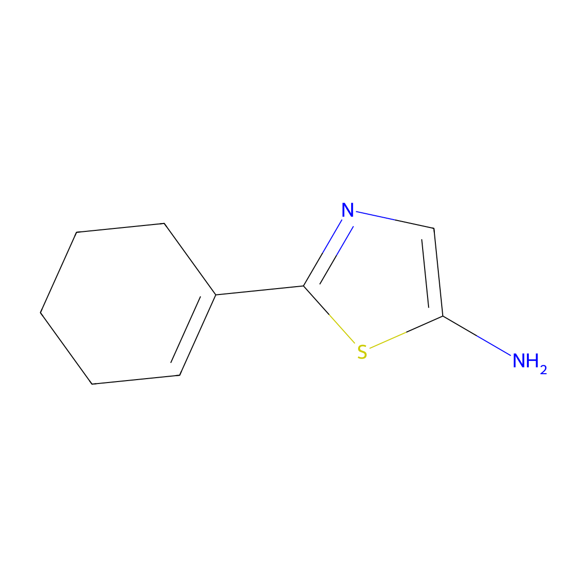 5-Amino-2-(cyclohexenyl)thiazole molecular structure, CAS 1159816-05-3