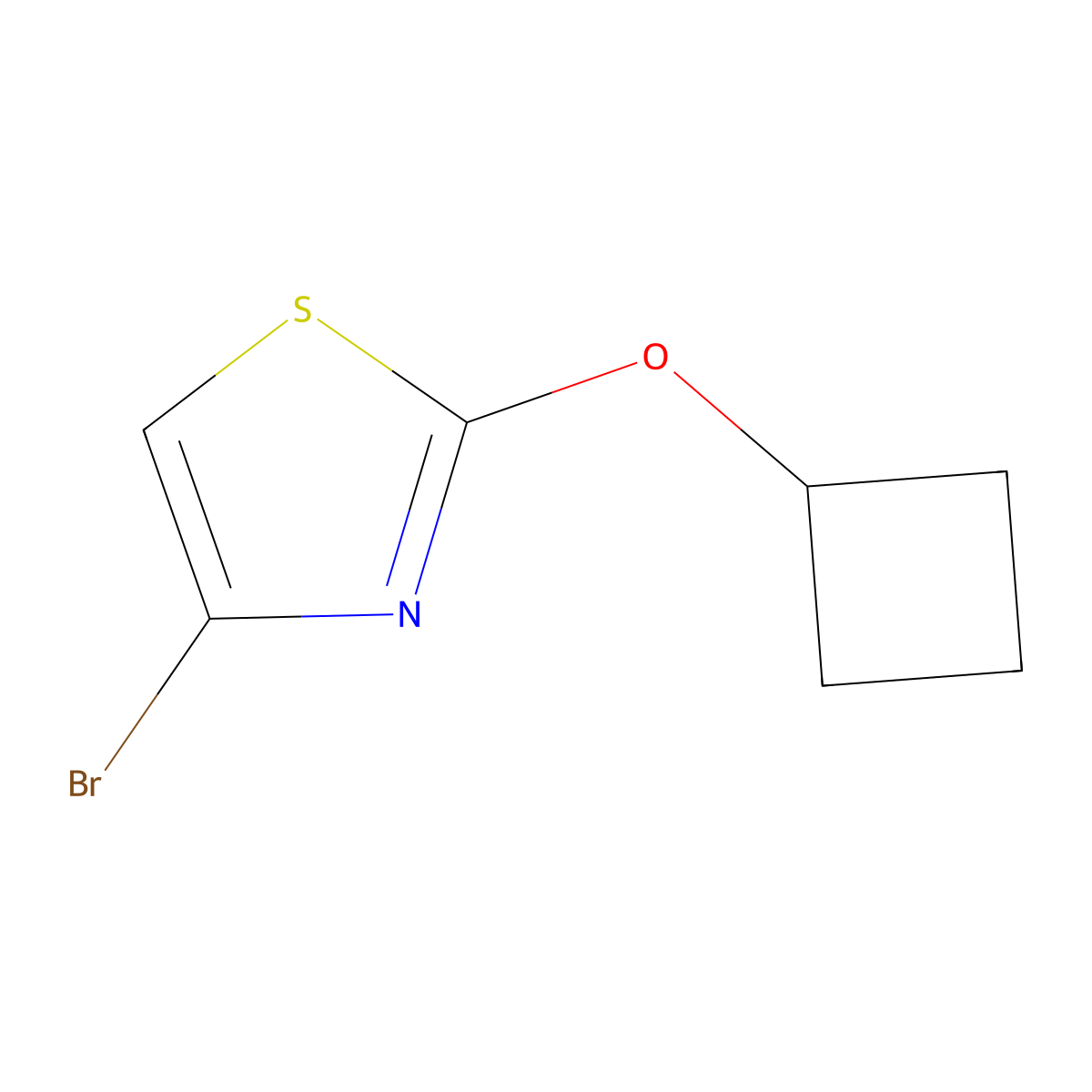 4-Bromo-2-(cyclobutoxy)thiazole molecular structure, CAS 1159816-13-3