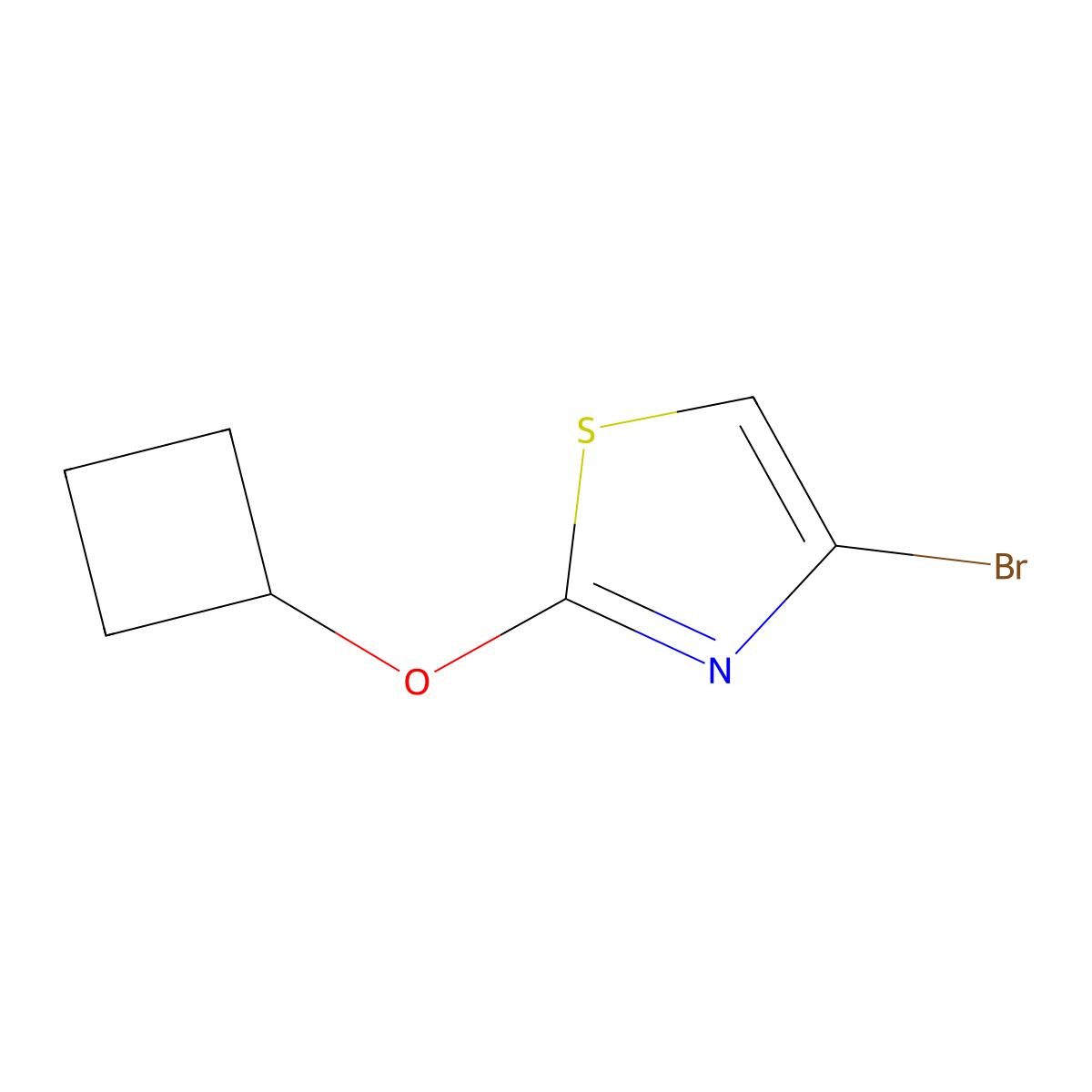 4-Bromo-2-(cyclobutoxy)thiazole molecular structure, CAS 1159816-13-3
