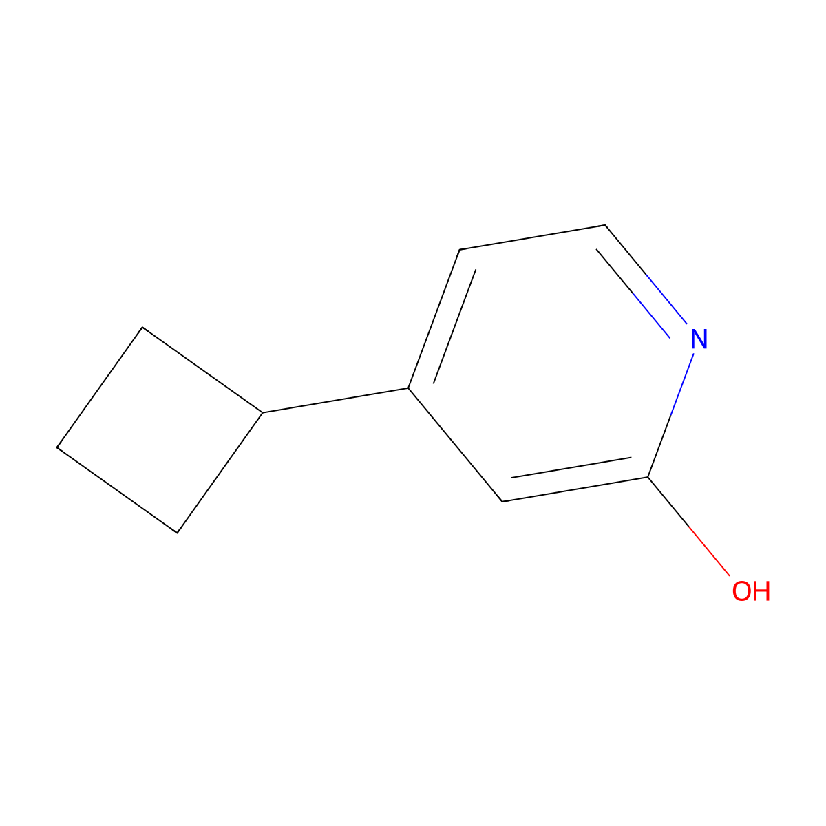 4-Cyclobutyl-2(1H)-pyridinone molecular structure, CAS 1159816-14-4