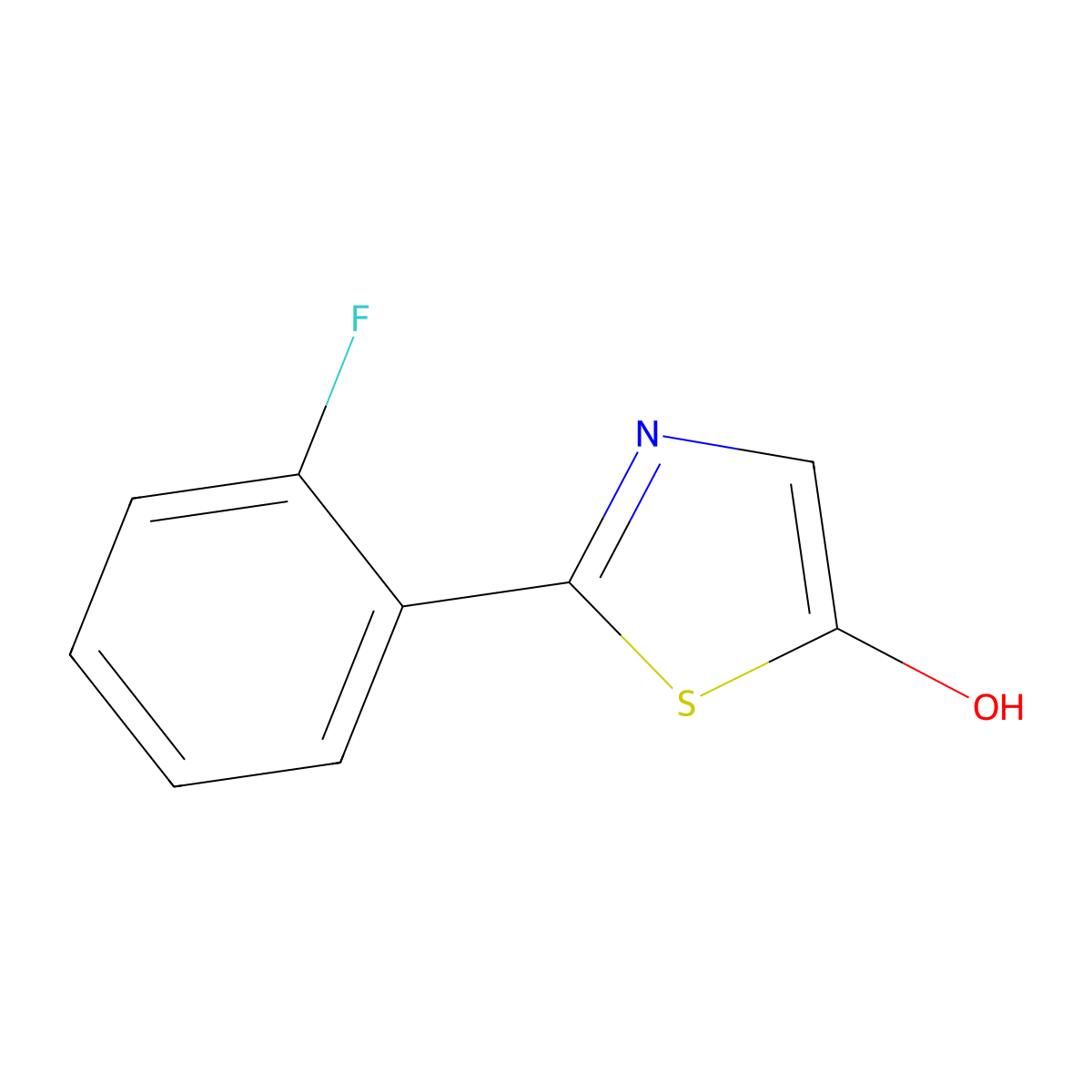 2-(2-Fluorophenyl)-5-hydroxythiazole molecular structure, CAS 1159816-15-5