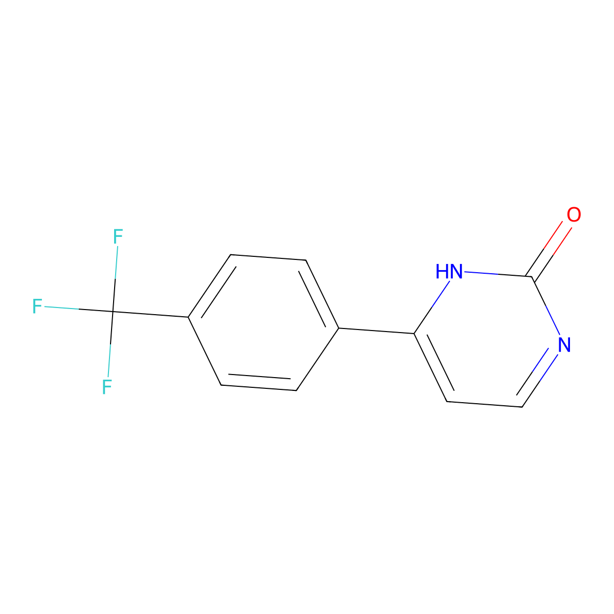 4-(4-(Trifluoromethyl)phenyl)pyrimidin-2(1H)-one molecular structure, CAS 1159816-20-2