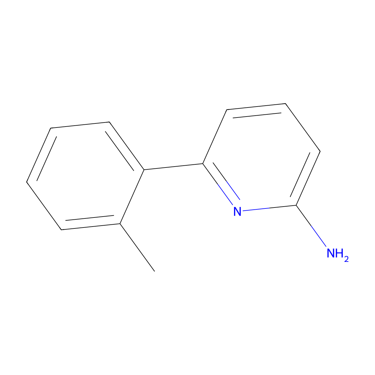2-Amino-6-(2-tolyl)pyridine molecular structure, CAS 1159816-21-3
