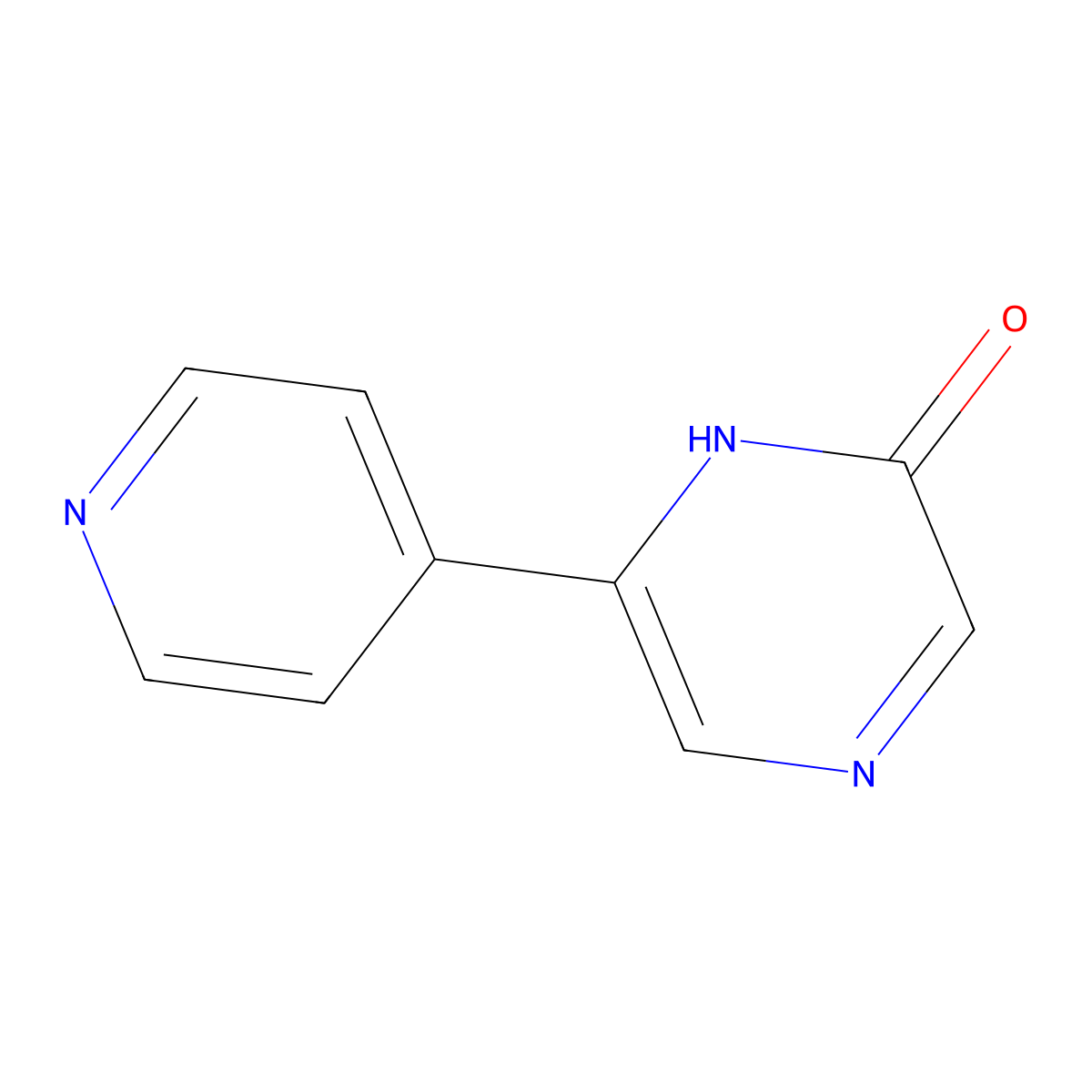 6-(4-Pyridinyl)-2(1H)-pyrazinone molecular structure, CAS 1159816-22-4