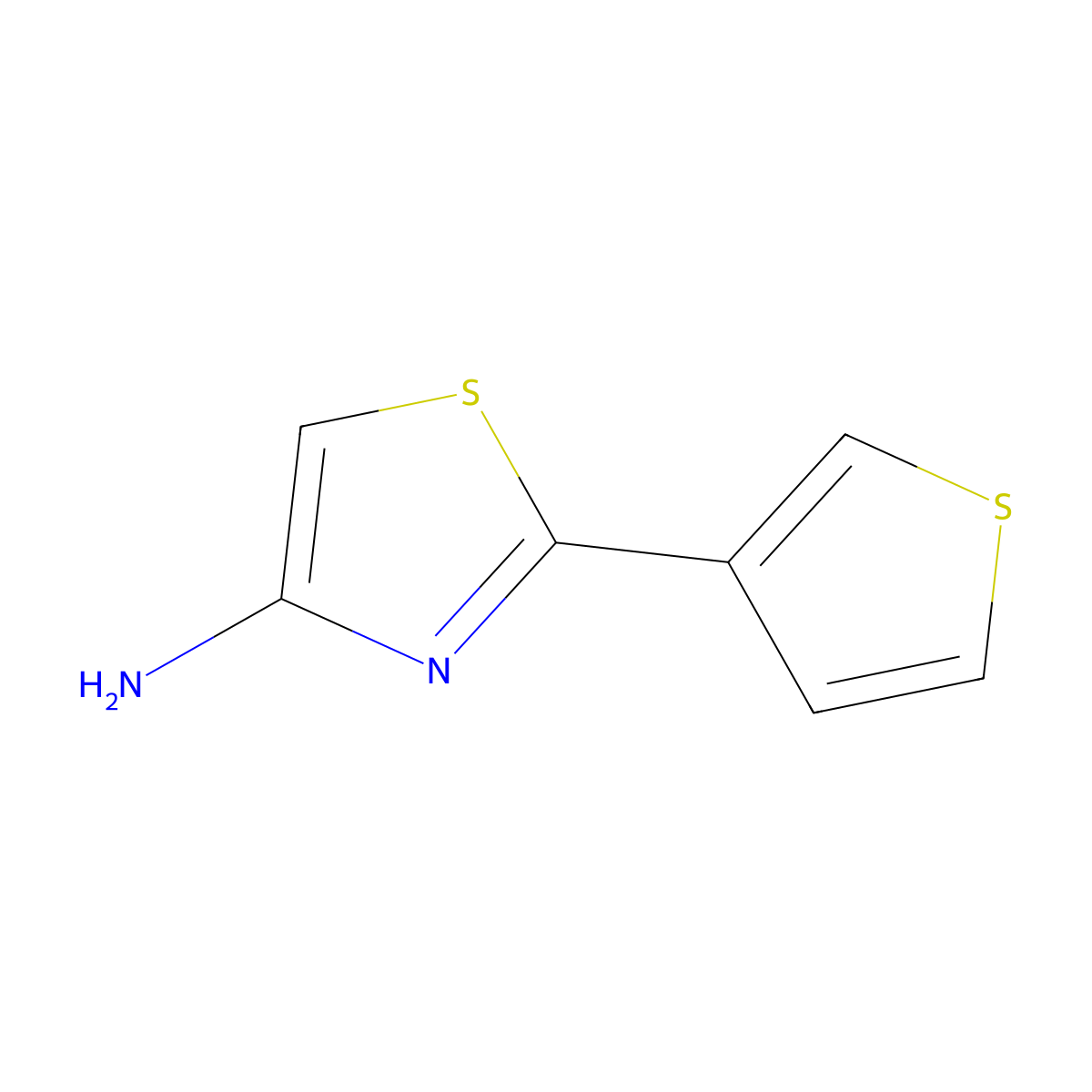4-Amino-2-(3-thienyl)thiazole molecular structure, CAS 1159816-28-0