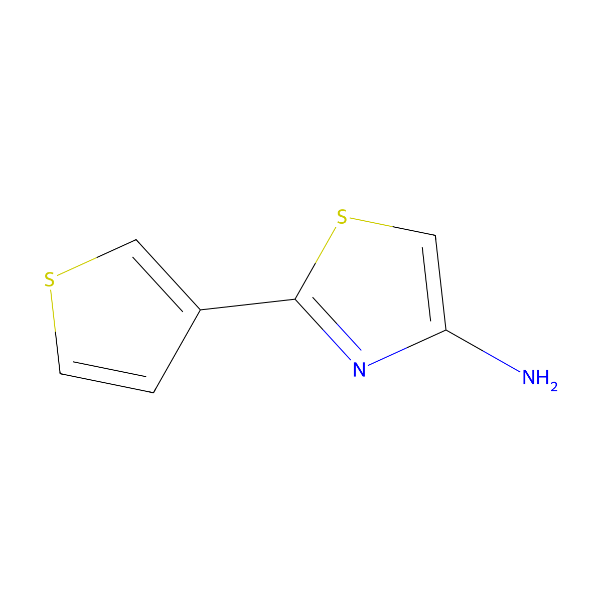 4-Amino-2-(3-thienyl)thiazole molecular structure, CAS 1159816-28-0