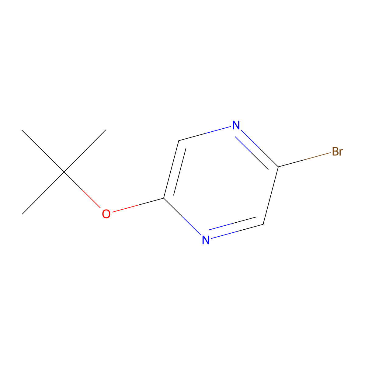 2-Bromo-5-(tert-butoxy)pyrazine molecular structure, CAS 1159816-36-0