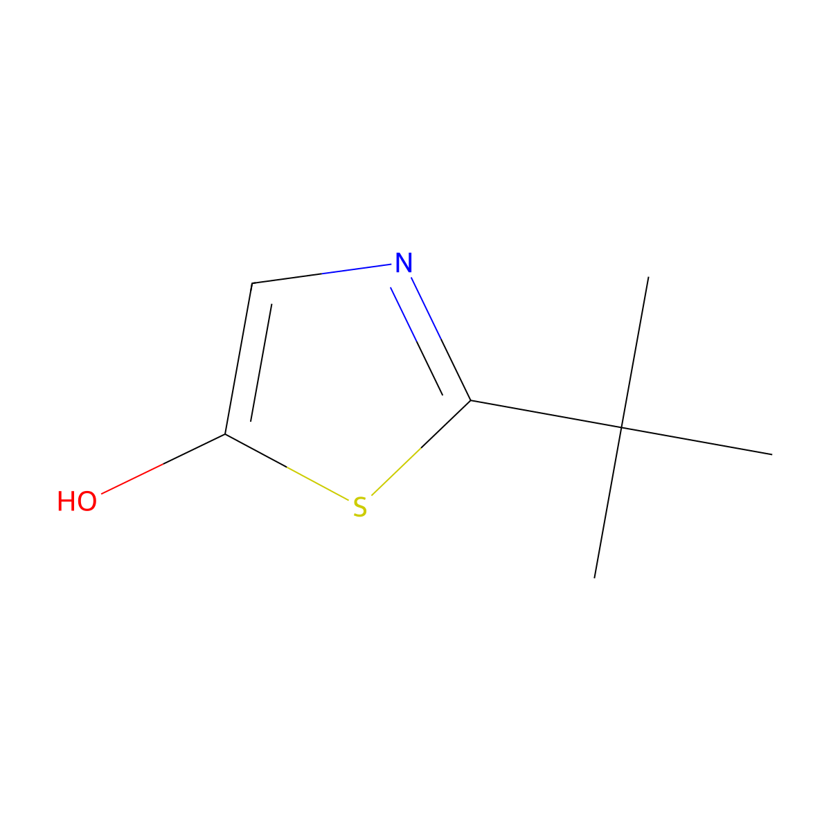 2-(Tert-butyl)-5-hydroxythiazole molecular structure, CAS 1159816-38-2