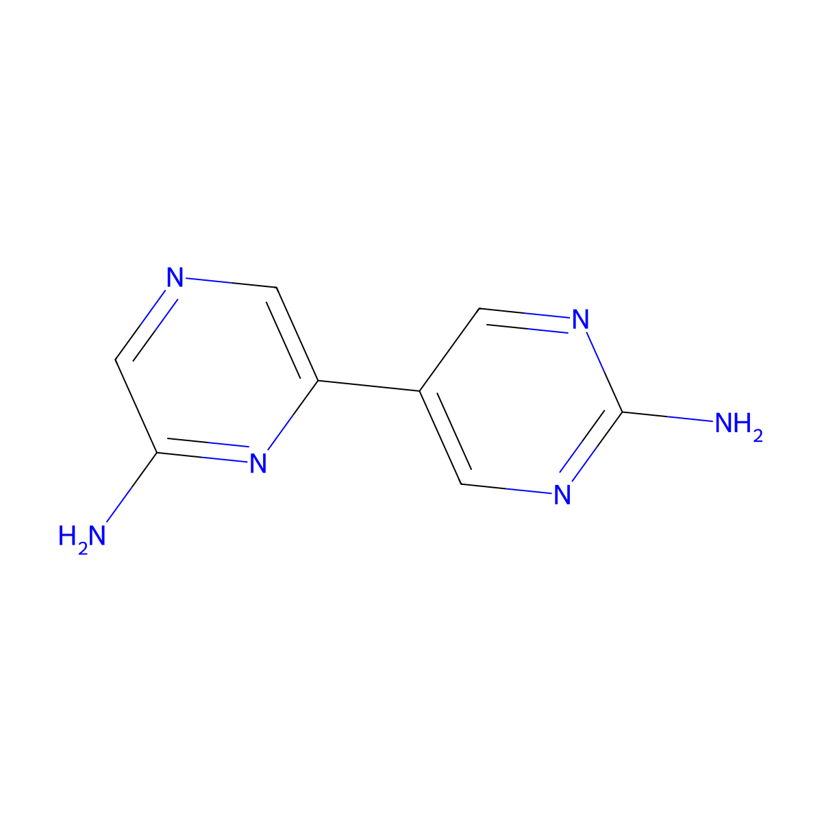 2-Amino-6-(5-pyrimidyl)pyrazine molecular structure, CAS 1159816-40-6