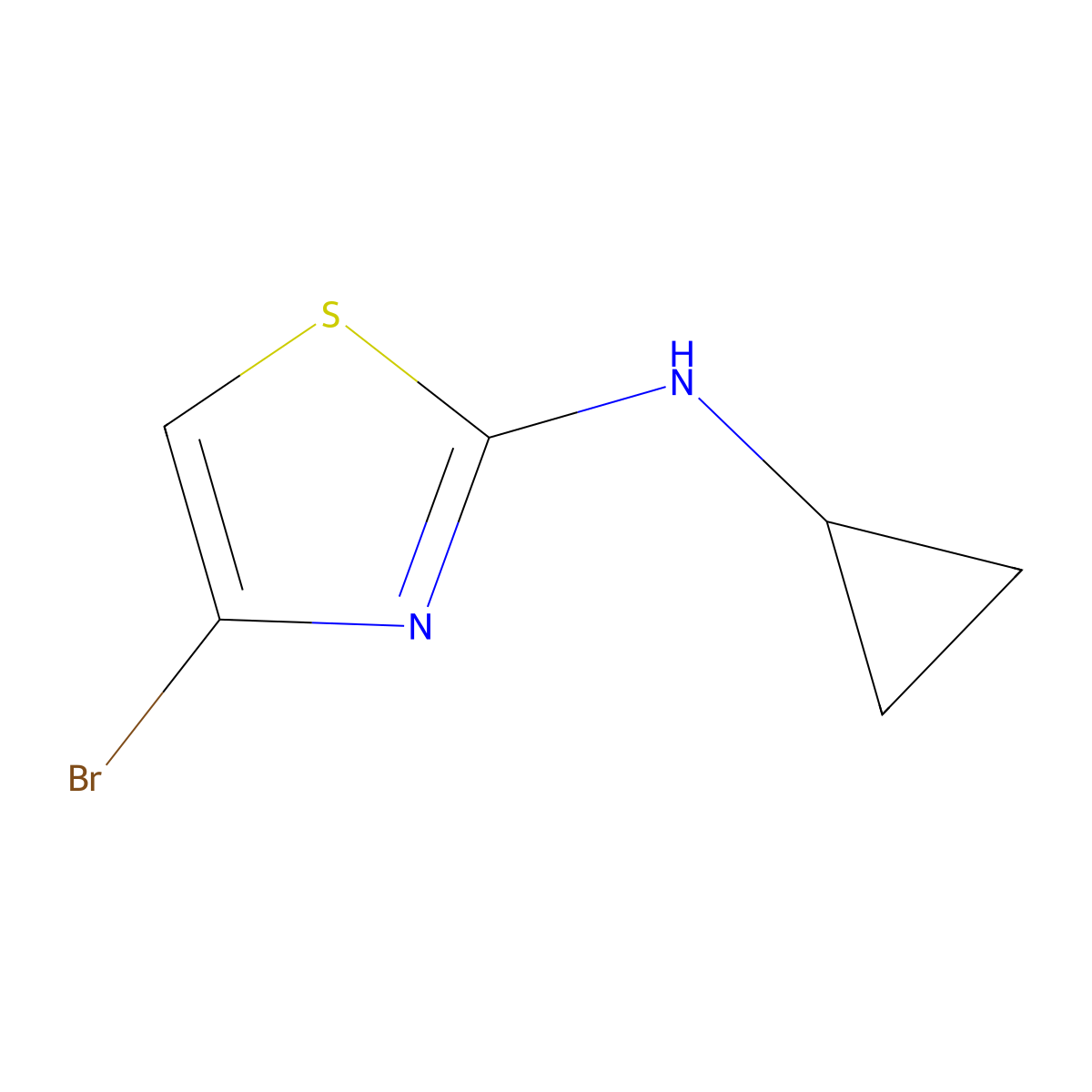 4-Bromo-N-cyclopropylthiazol-2-amine molecular structure, CAS 1159816-42-8