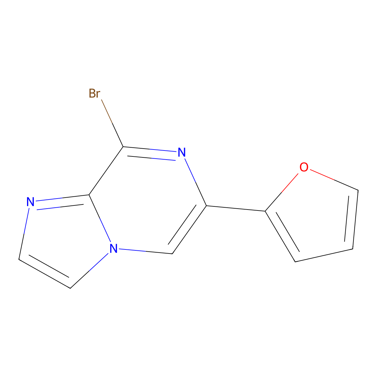 8-Bromo-6-(2-furyl)imidazo[1,2-a]pyrazine molecular structure, CAS 1159816-44-0