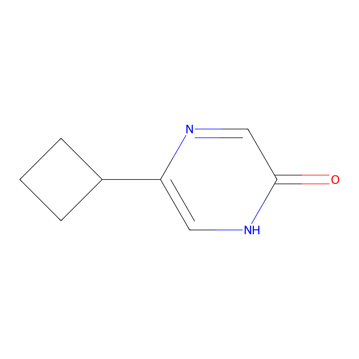 2-Hydroxy-5-(cyclobutyl)pyrazine molecular structure, CAS 1159816-45-1