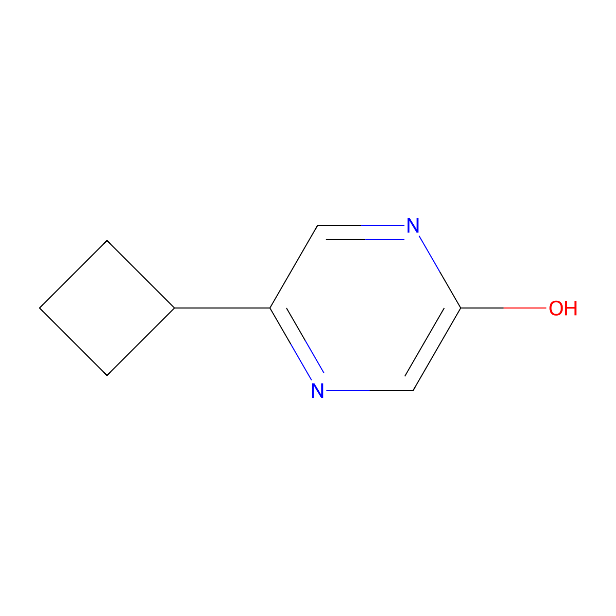 2-Hydroxy-5-(cyclobutyl)pyrazine molecular structure, CAS 1159816-45-1
